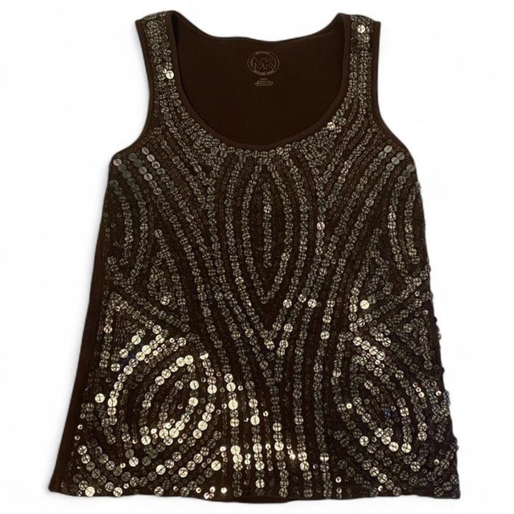Michael Kors Brown Sequin Top